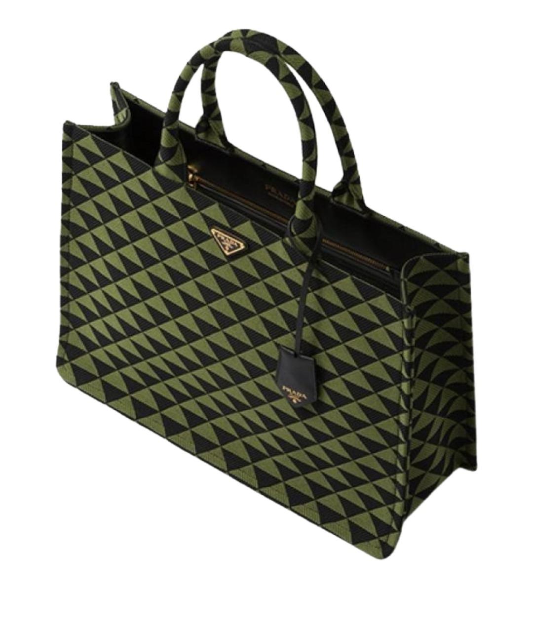 PRADA Зеленая тканевая сумка через плечо, фото 3