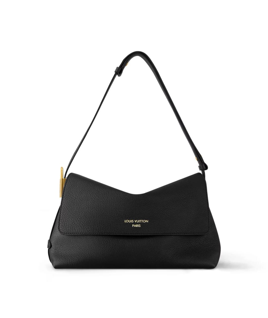 LOUIS VUITTON Черная кожаная сумка через плечо, фото 1