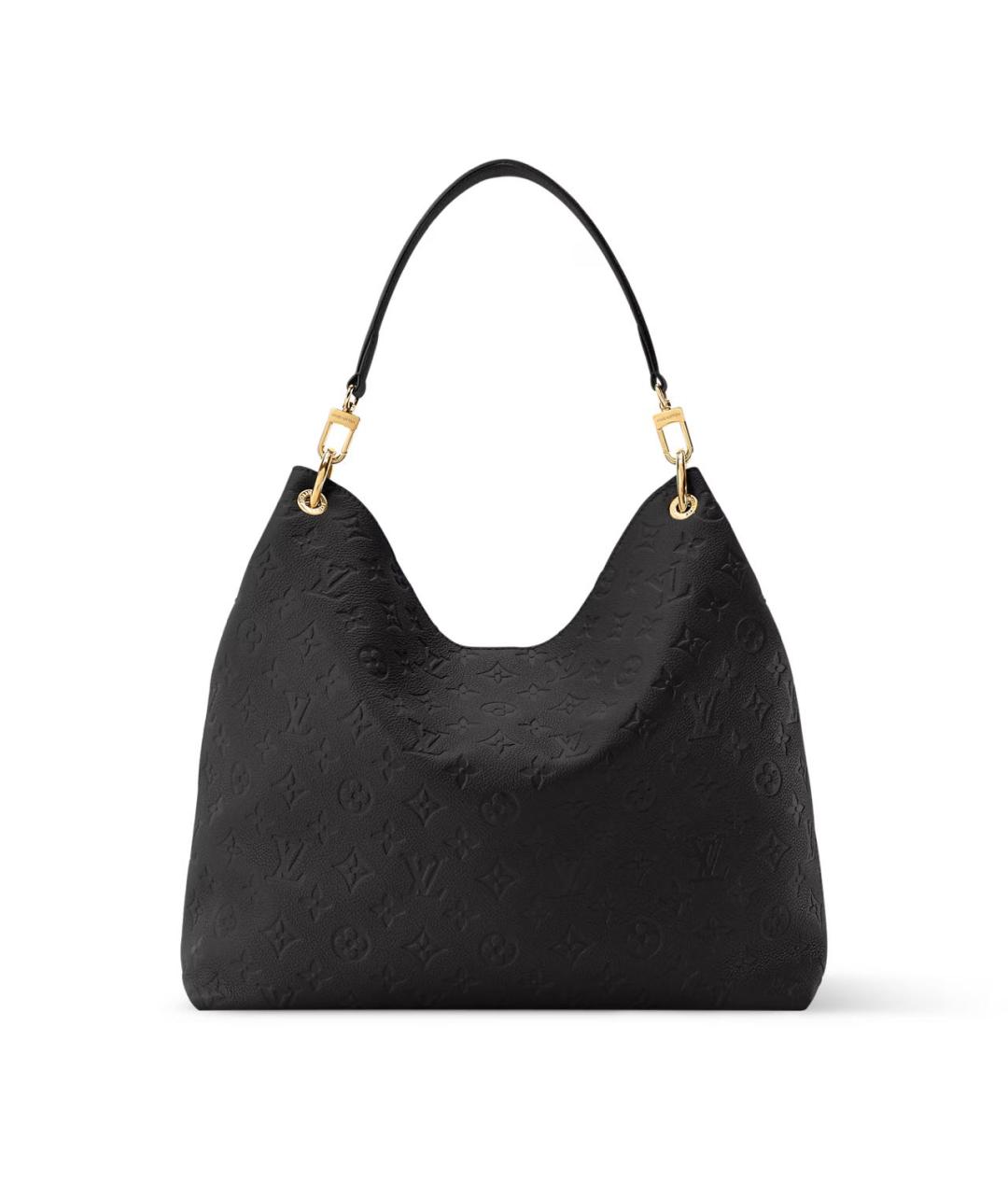 LOUIS VUITTON Черная кожаная сумка через плечо, фото 4