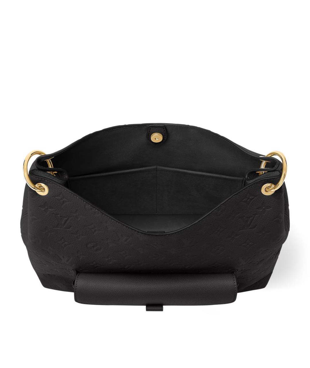LOUIS VUITTON Черная кожаная сумка через плечо, фото 3