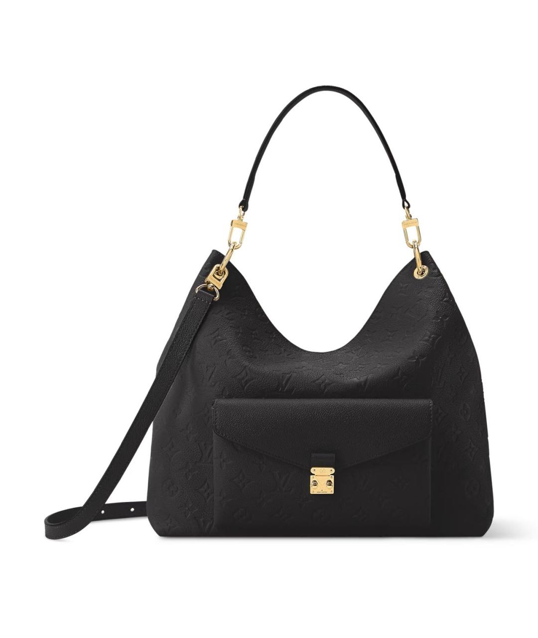 LOUIS VUITTON Черная кожаная сумка через плечо, фото 1