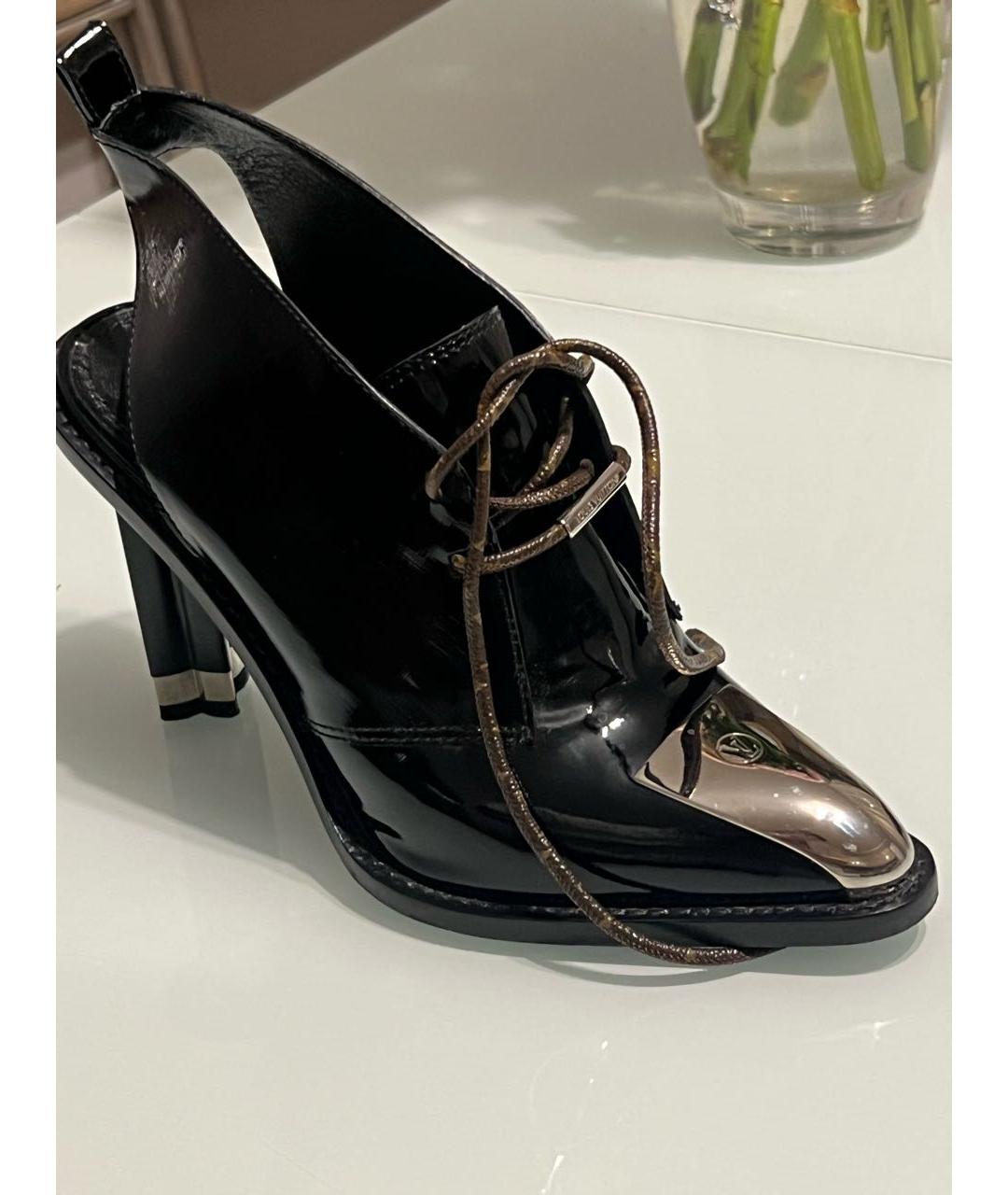 LOUIS VUITTON Черные кожаные туфли, фото 6