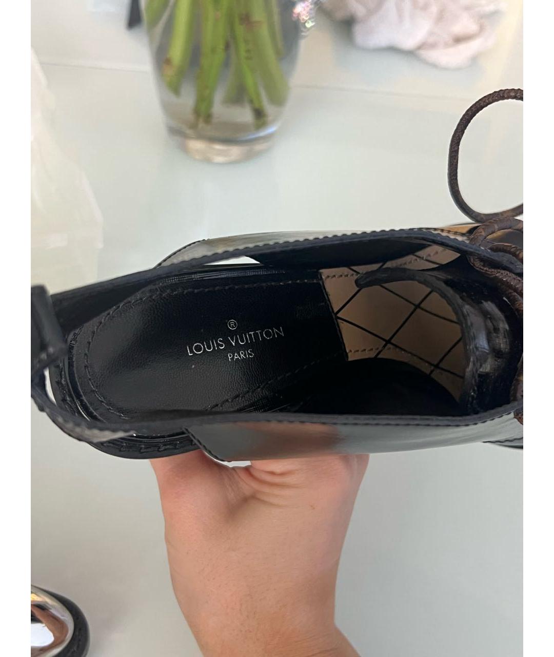 LOUIS VUITTON Черные кожаные туфли, фото 5