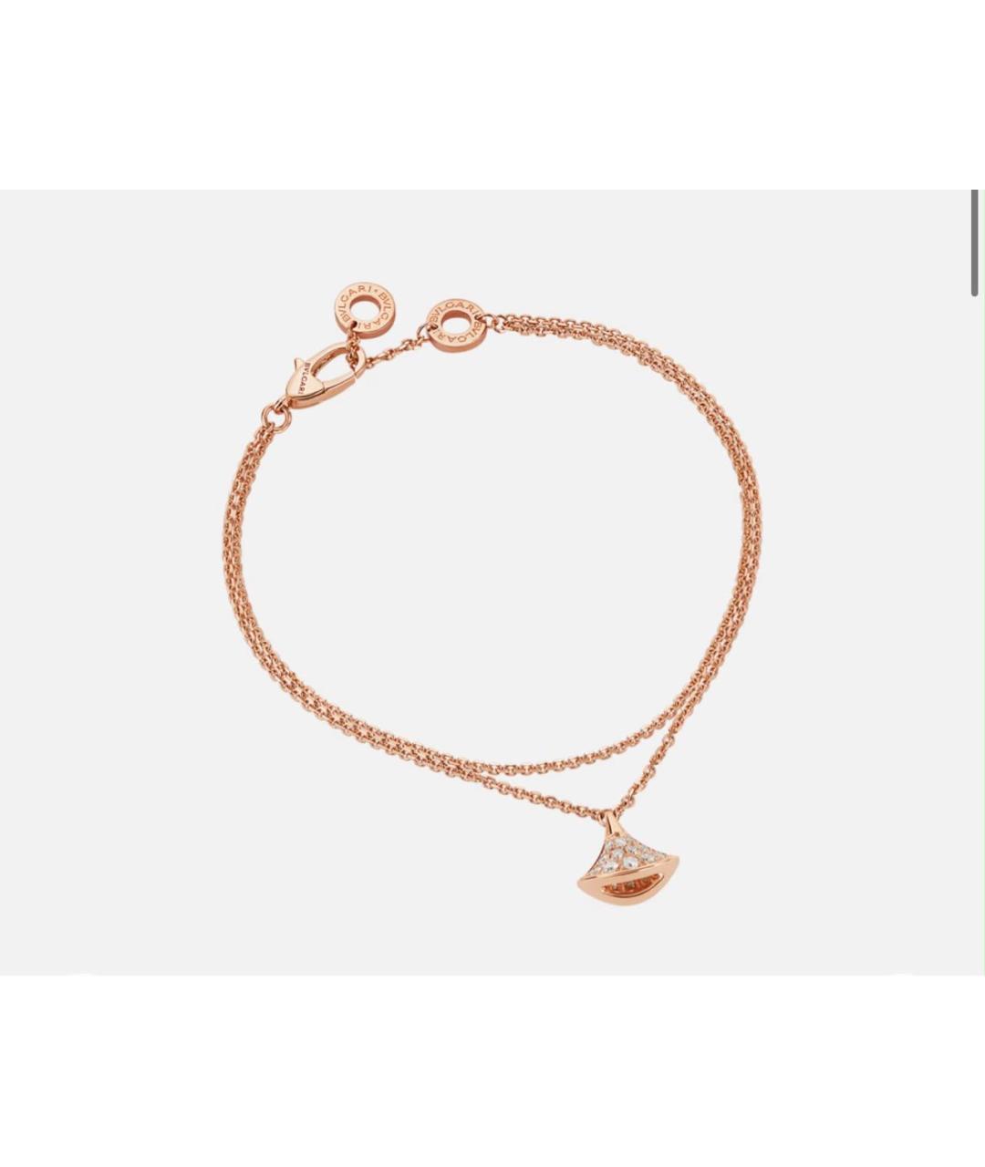 BVLGARI Желтый браслет из розового золота, фото 2