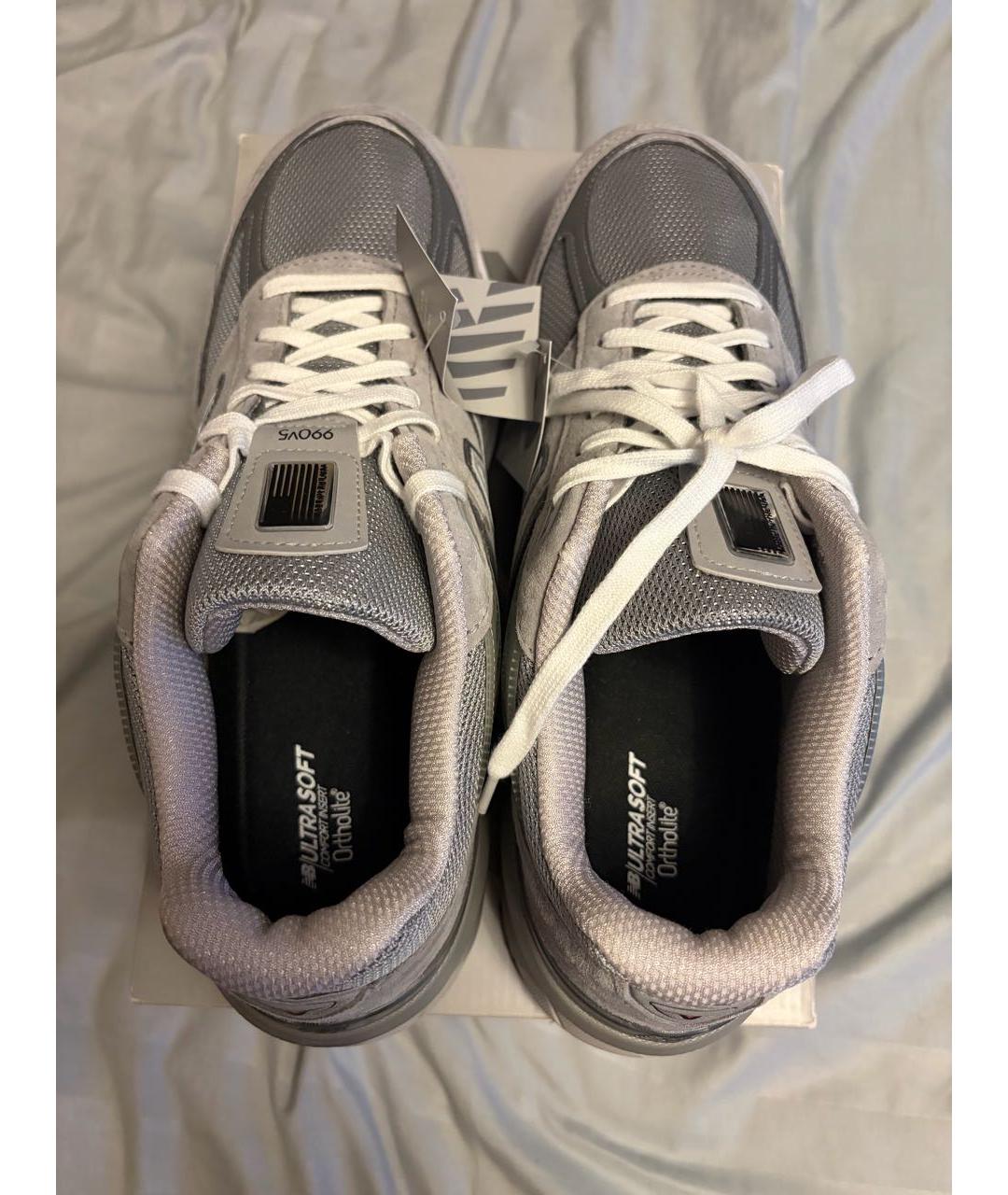NEW BALANCE Серые замшевые высокие кроссовки / кеды, фото 3