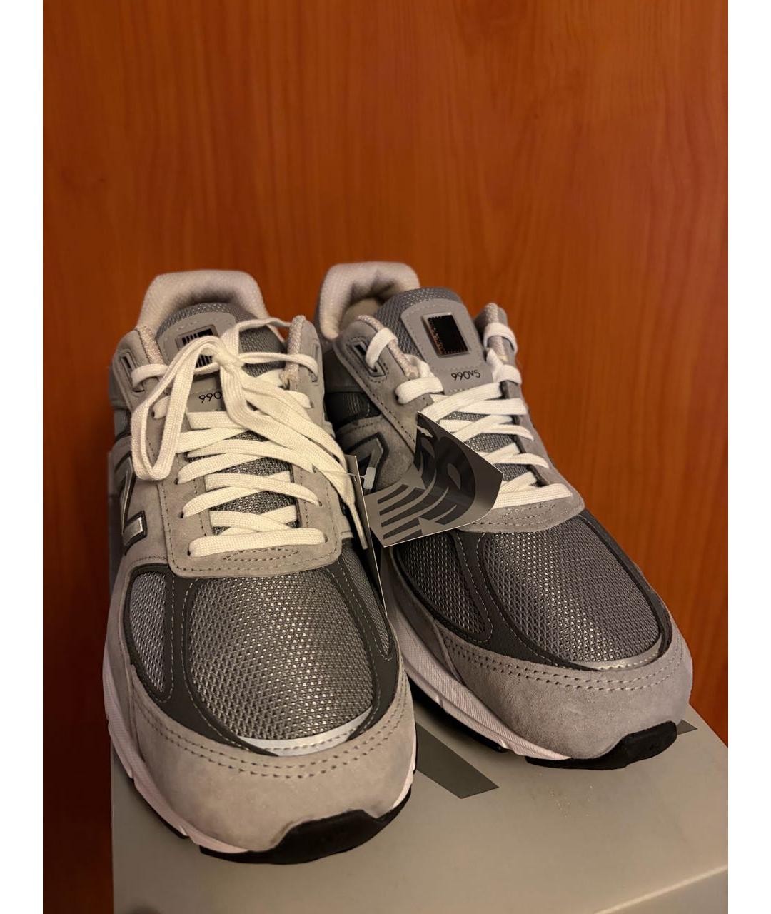 NEW BALANCE Серые замшевые высокие кроссовки / кеды, фото 2