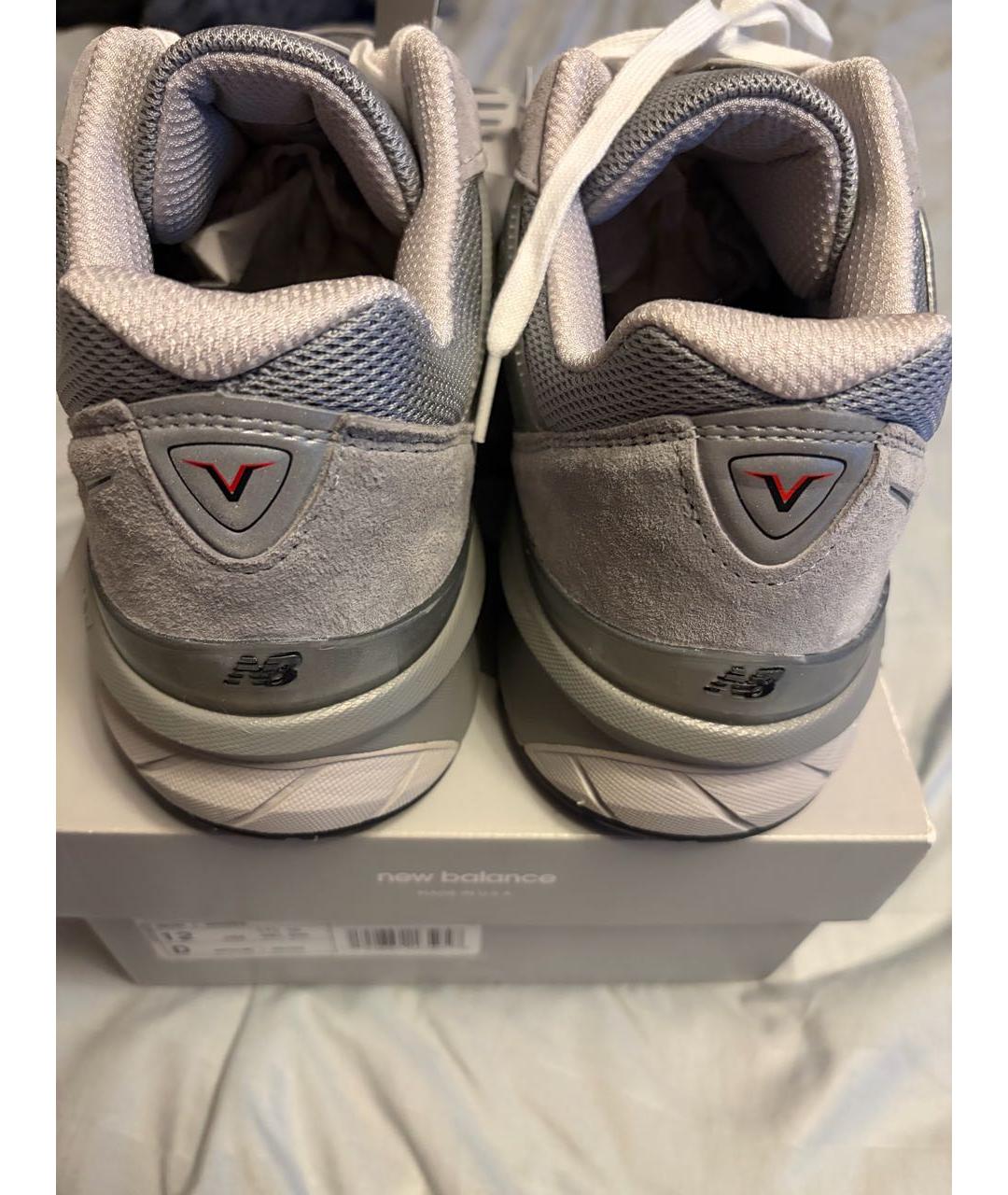 NEW BALANCE Серые замшевые высокие кроссовки / кеды, фото 4