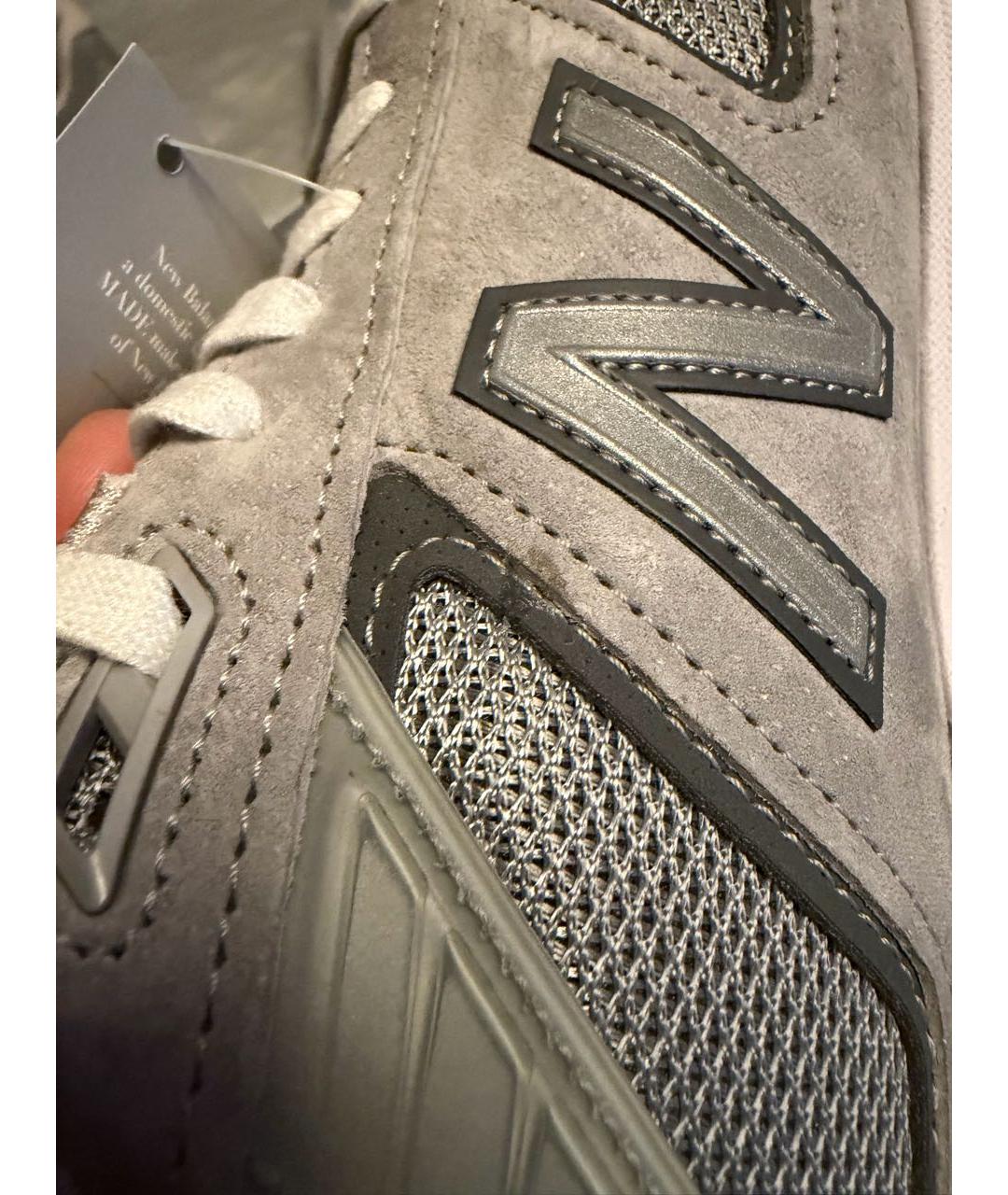 NEW BALANCE Серые замшевые высокие кроссовки / кеды, фото 7