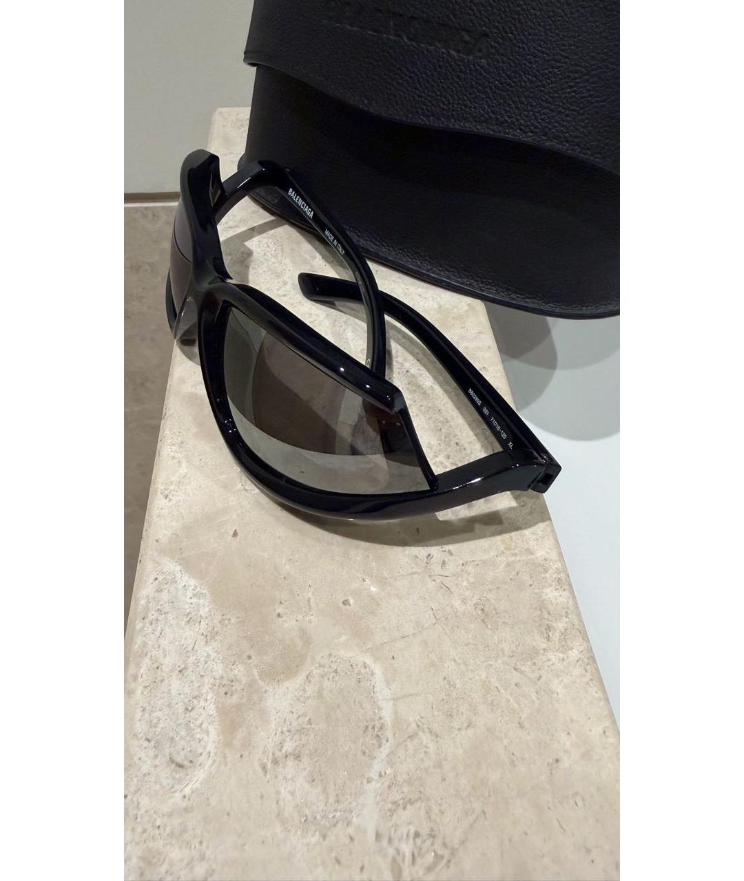 BALENCIAGA Черные пластиковые солнцезащитные очки, фото 2