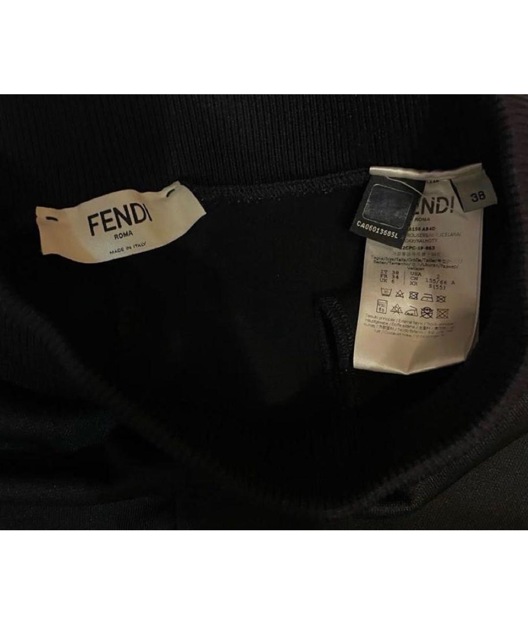FENDI Черные прямые брюки, фото 2