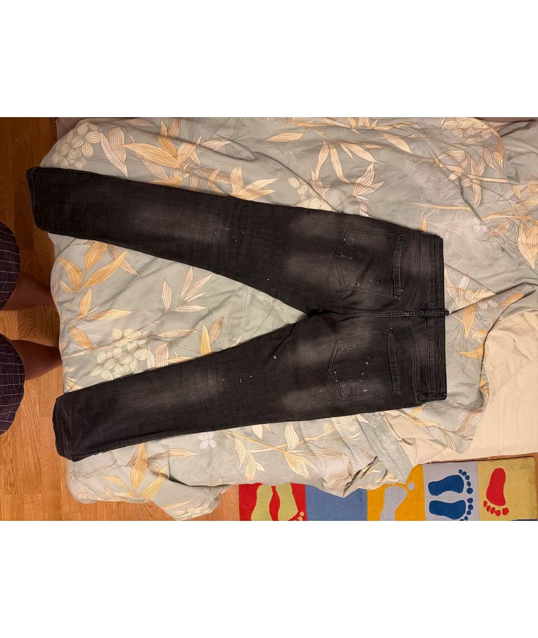 DSQUARED2 Антрацитовые хлопковые джинсы скинни, фото 2
