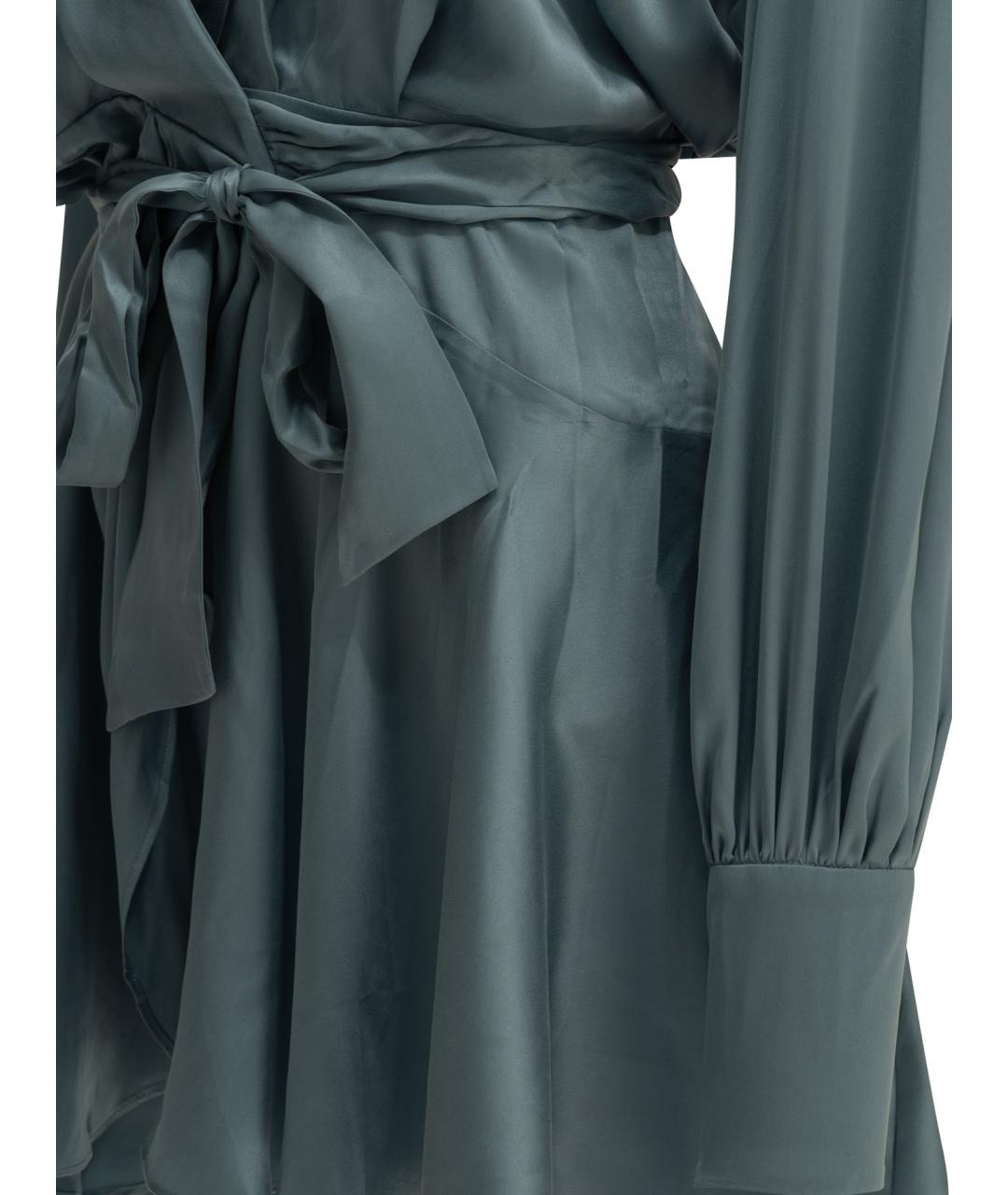 ZIMMERMANN Голубое шелковое коктейльное платье, фото 4