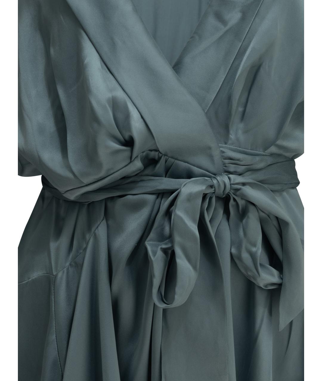 ZIMMERMANN Голубое шелковое коктейльное платье, фото 3