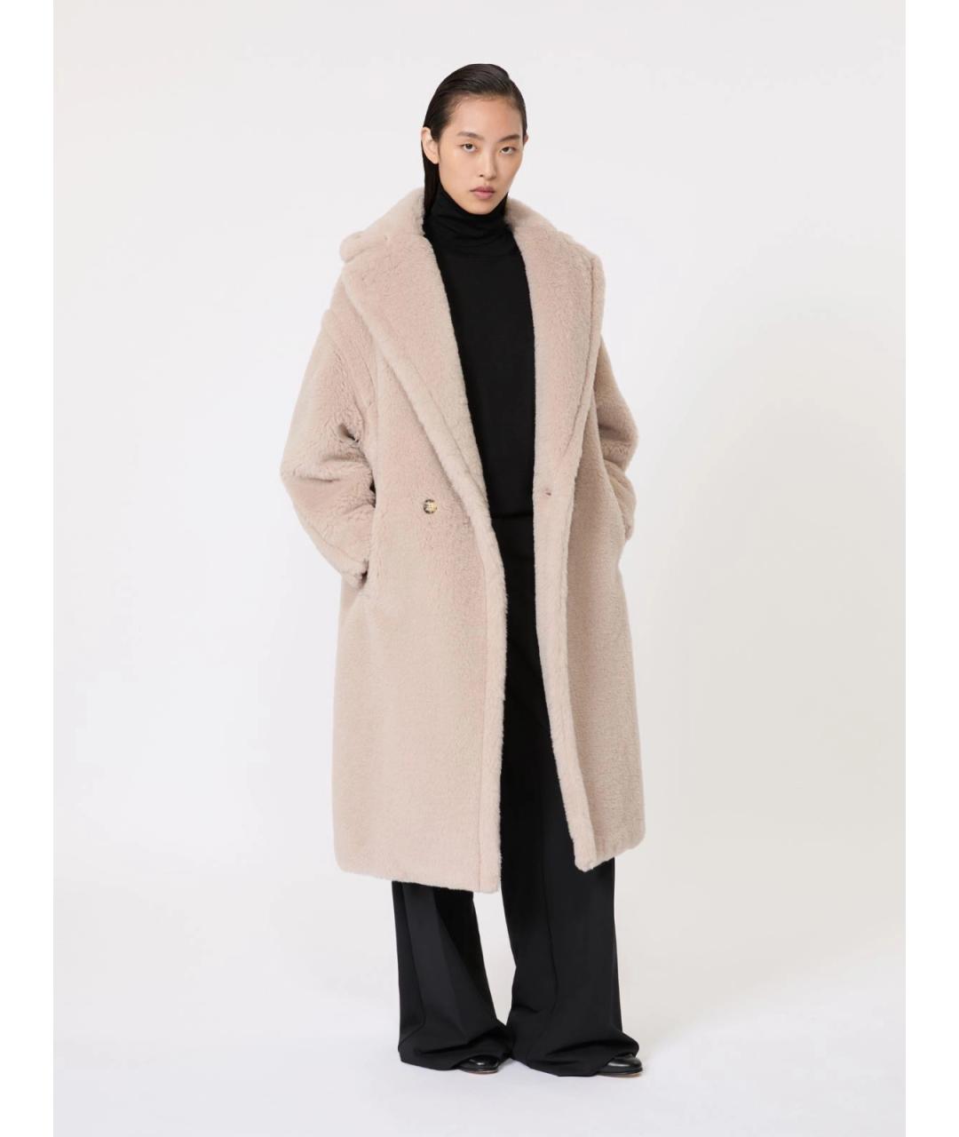MAX MARA Бежевое шерстяное пальто, фото 2