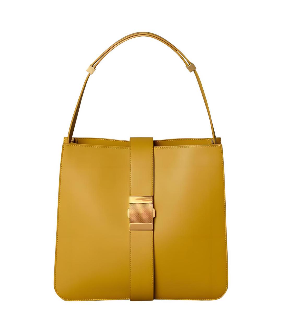 BOTTEGA VENETA Желтая кожаная сумка через плечо, фото 1