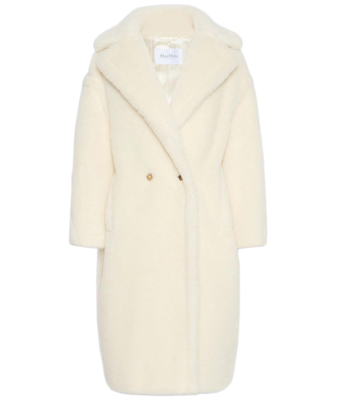 MAX MARA Белое шерстяное пальто, фото 1