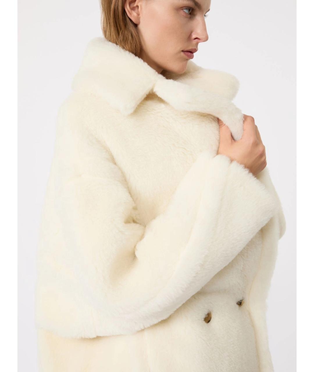 MAX MARA Белое шерстяное пальто, фото 6