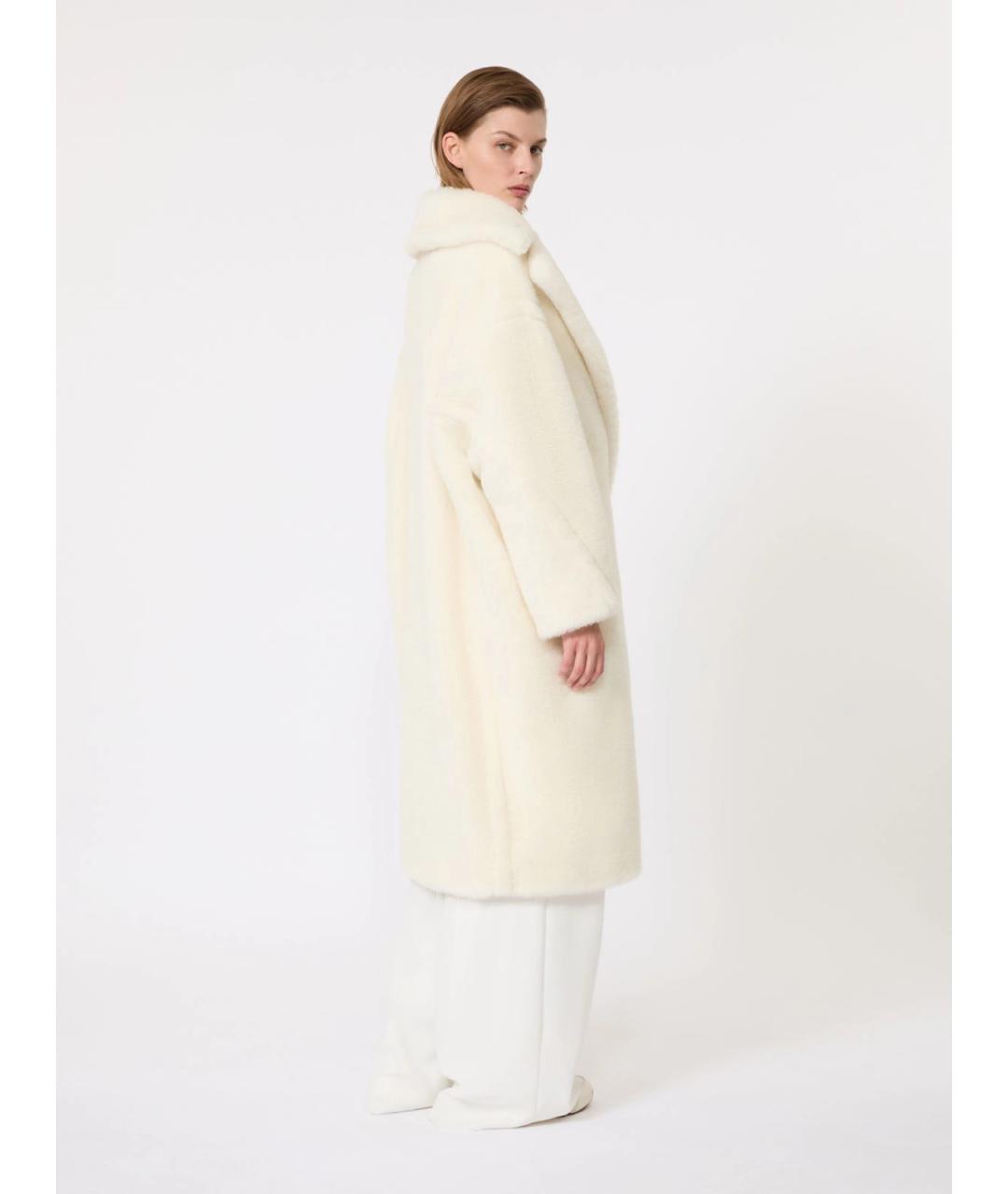 MAX MARA Белое шерстяное пальто, фото 4