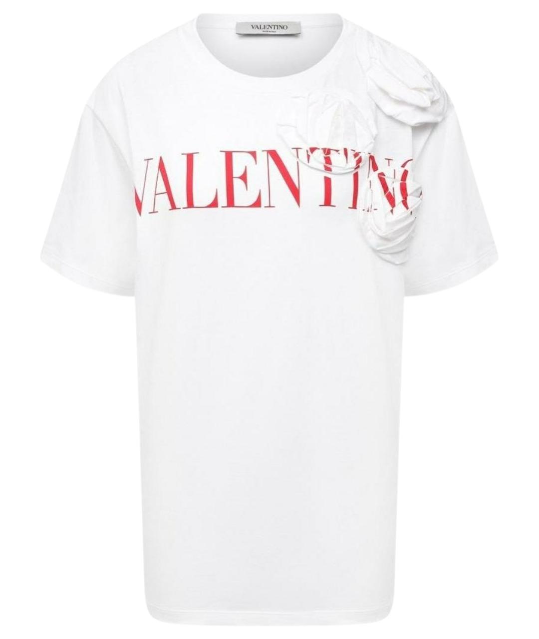 VALENTINO Белая хлопковая футболка, фото 1