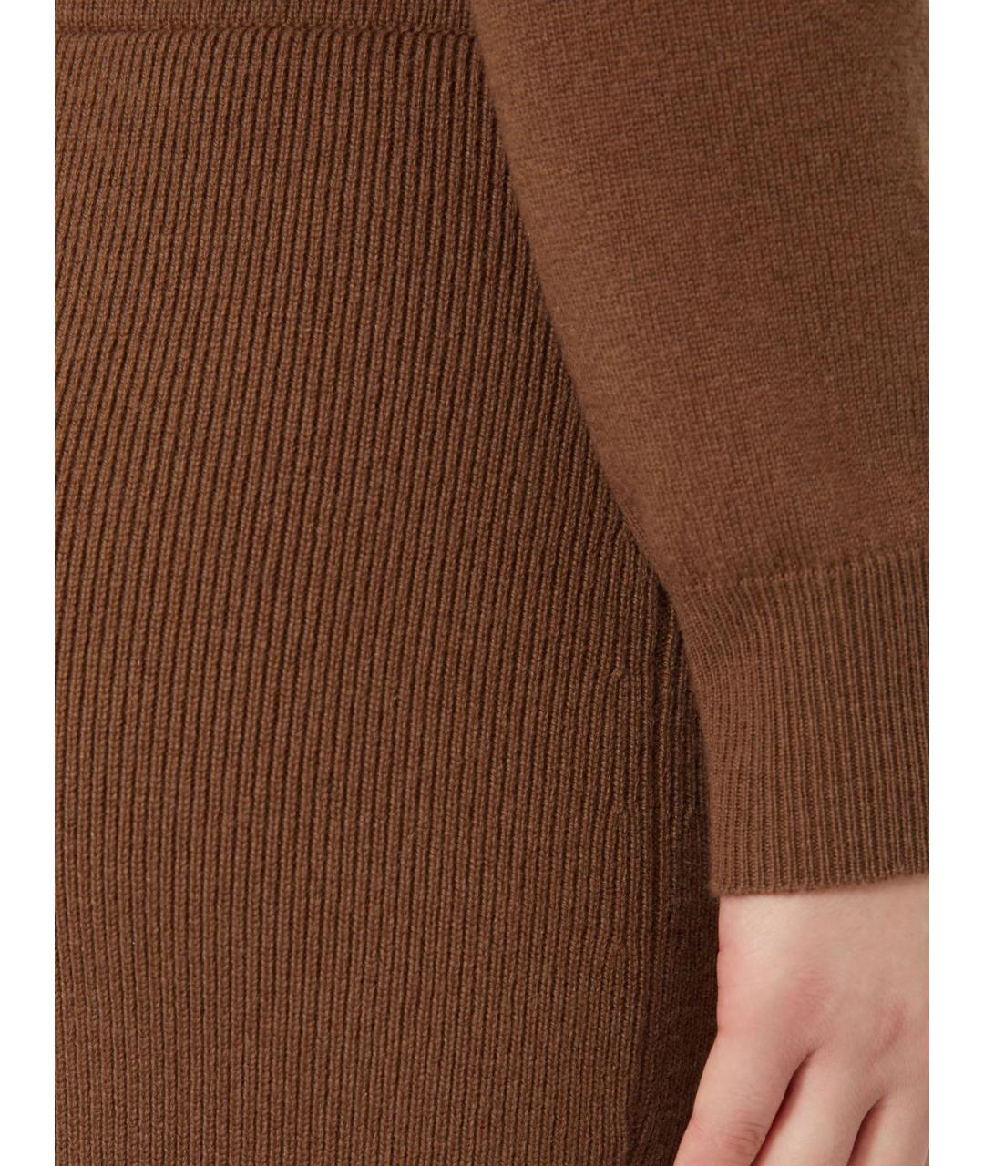 MAX MARA STUDIO Коричневый шерстяной джемпер / свитер, фото 5