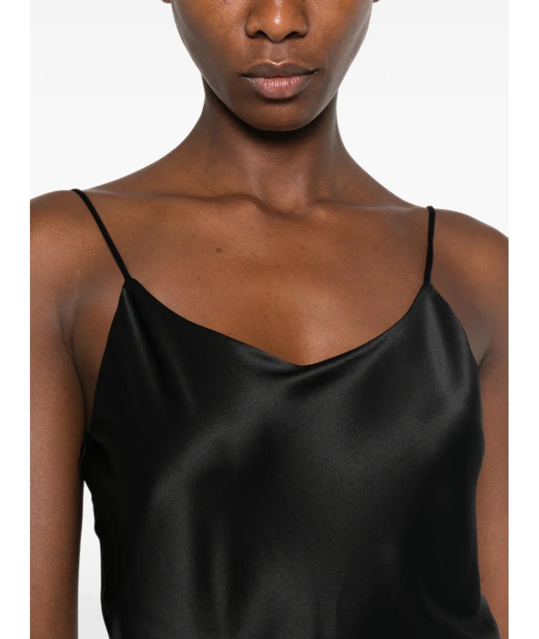 MAX MARA Черная шелковая майка, фото 5
