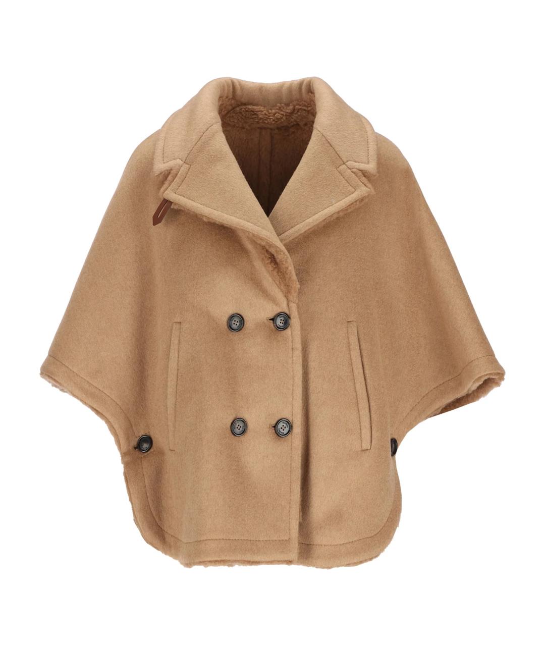 MAX MARA Бежевое шерстяное пальто, фото 1