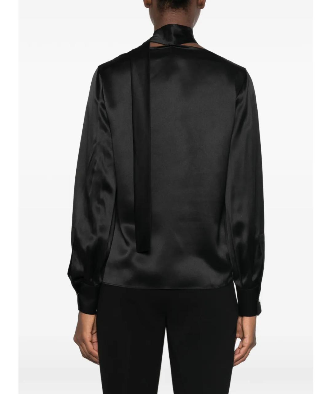 MAX MARA Черная шелковая блузы, фото 4