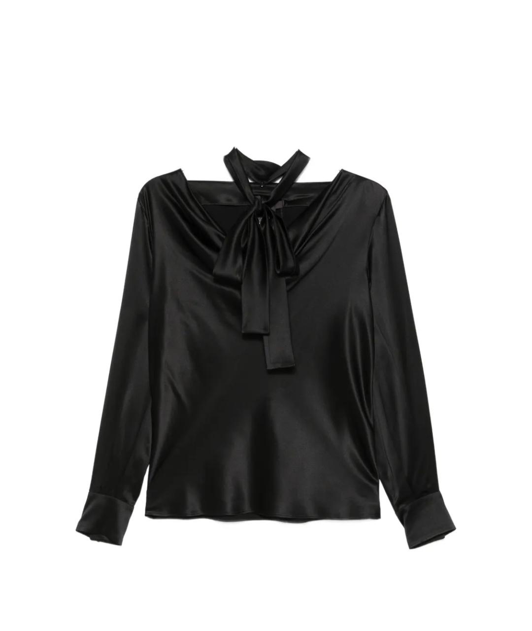 MAX MARA Черная шелковая блузы, фото 1