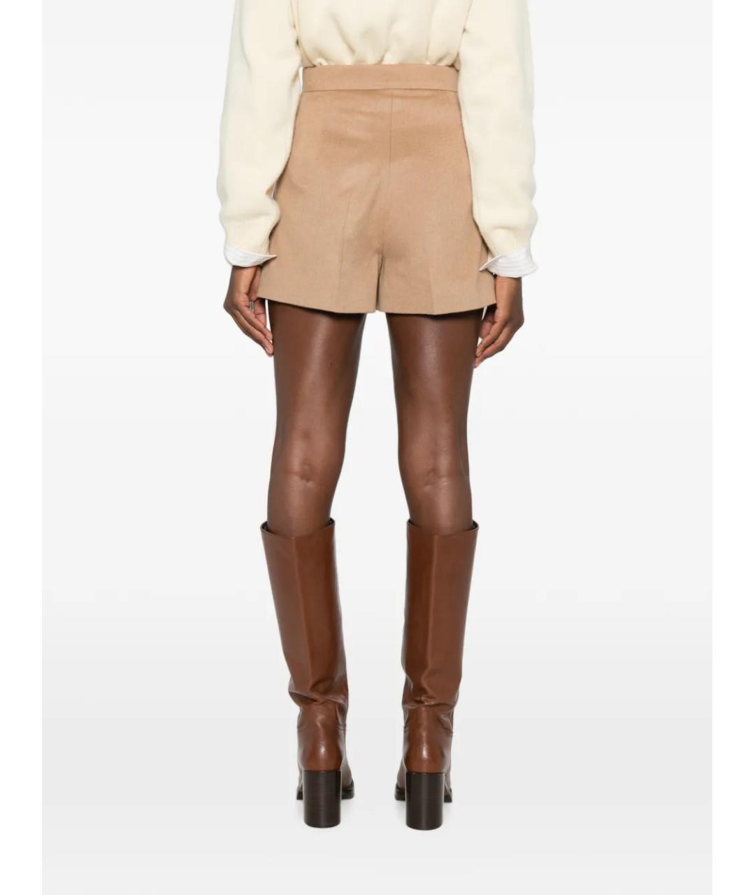 MAX MARA Коричневые шерстяные шорты, фото 4