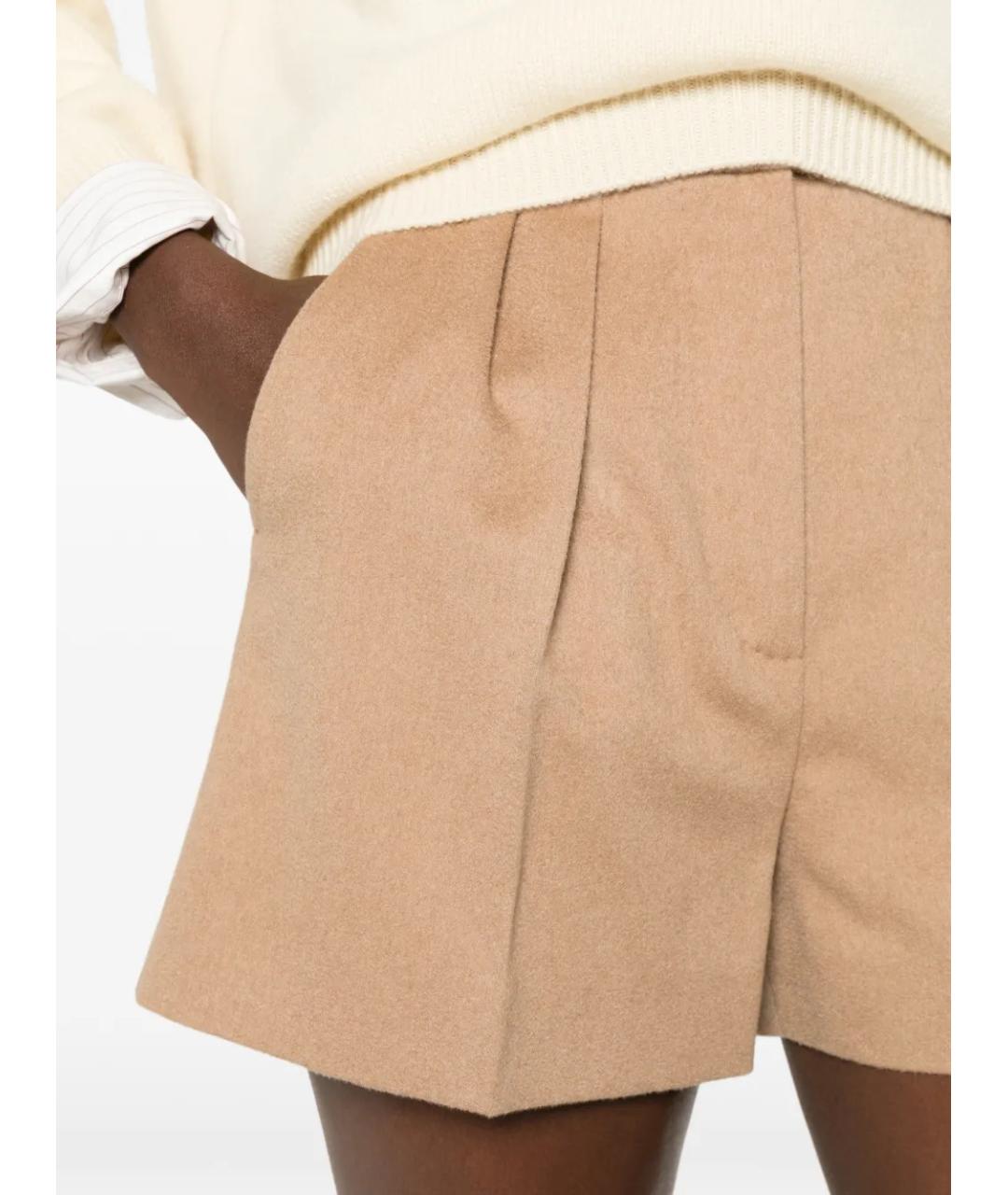 MAX MARA Коричневые шерстяные шорты, фото 5