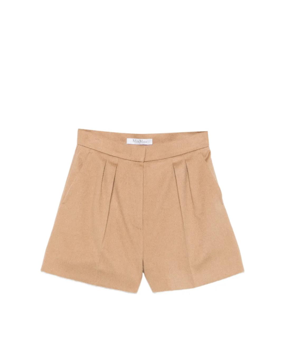 MAX MARA Коричневые шерстяные шорты, фото 1
