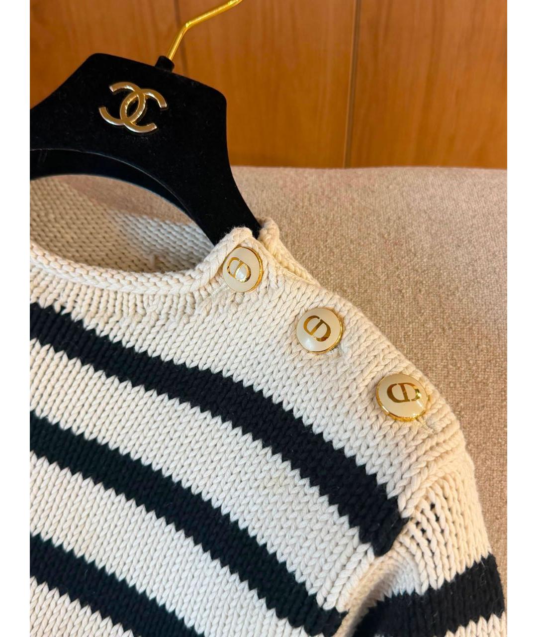 CHRISTIAN DIOR Белый кашемировый джемпер / свитер, фото 2