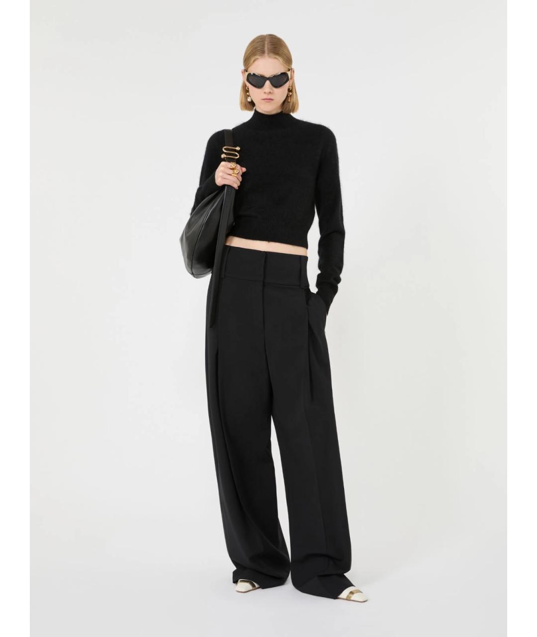 SPORTMAX Черный кашемировый джемпер / свитер, фото 5