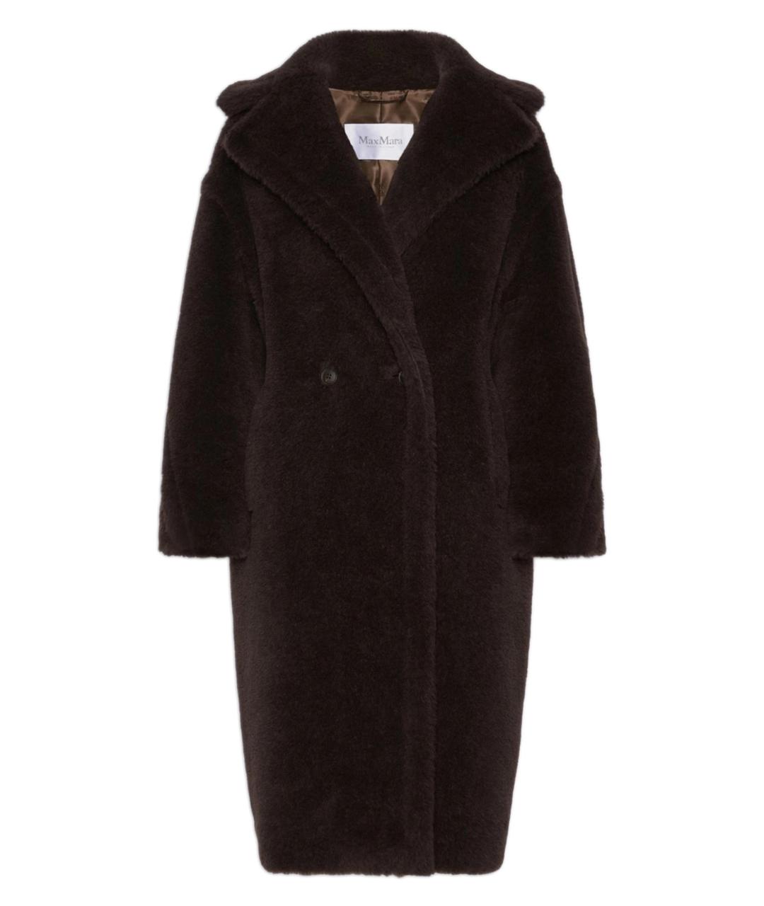 MAX MARA Коричневое шерстяное пальто, фото 1