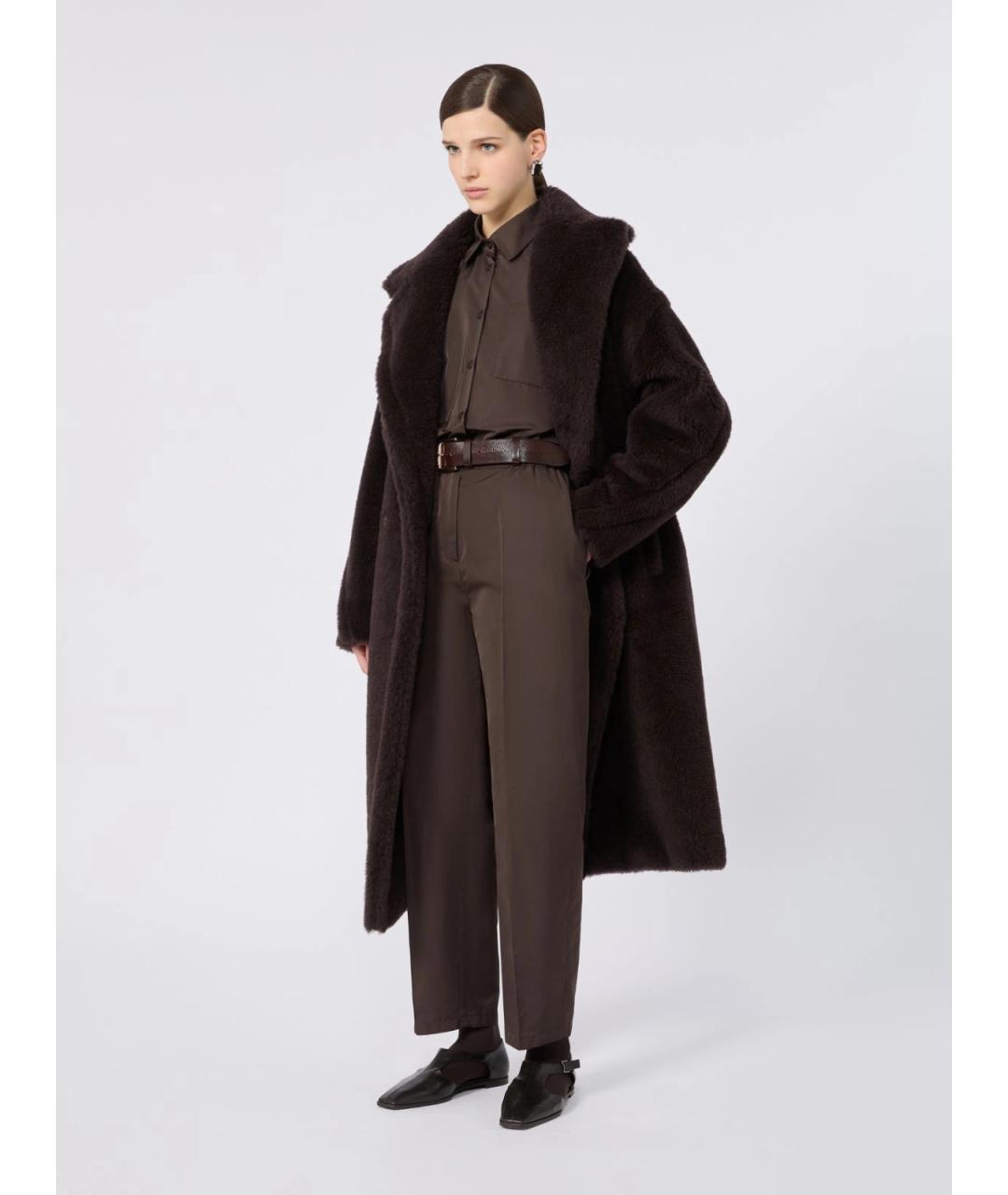 MAX MARA Коричневое шерстяное пальто, фото 2