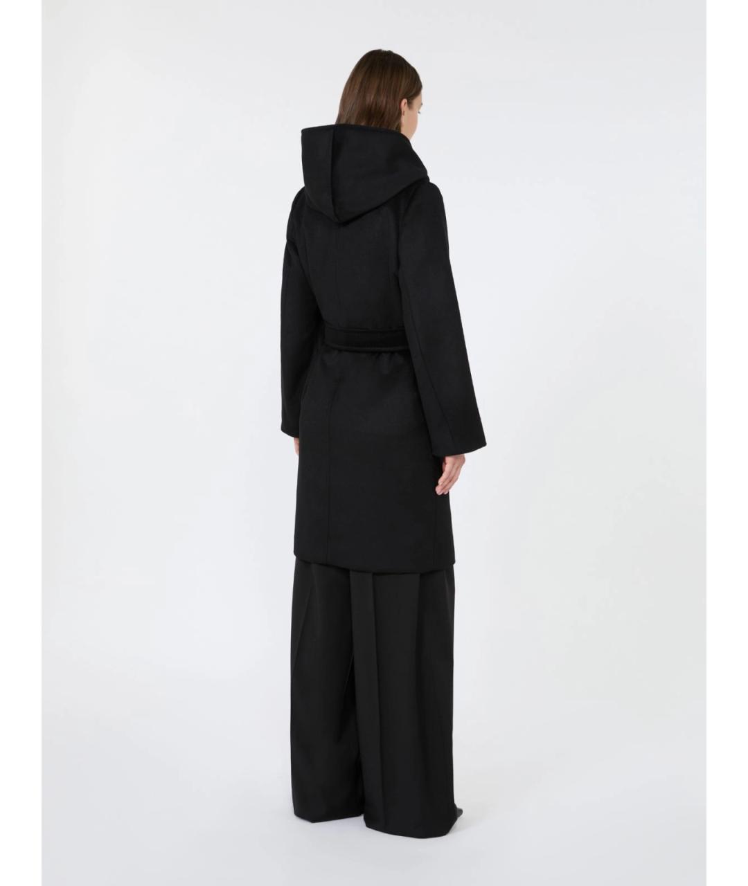 MAX MARA STUDIO Черное шерстяное пальто, фото 4
