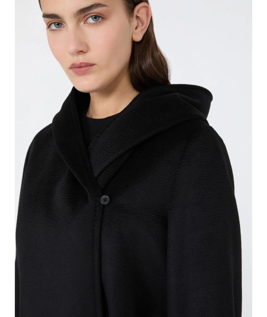 MAX MARA STUDIO Черное шерстяное пальто, фото 5