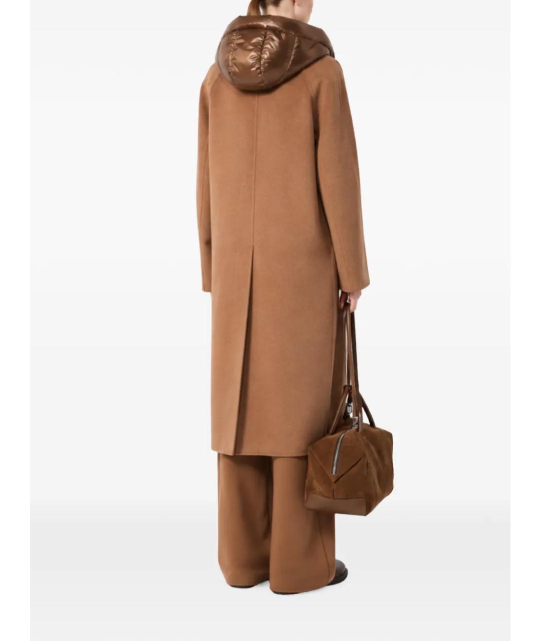 'S MAX MARA Коричневые хлопковые прямые брюки, фото 3