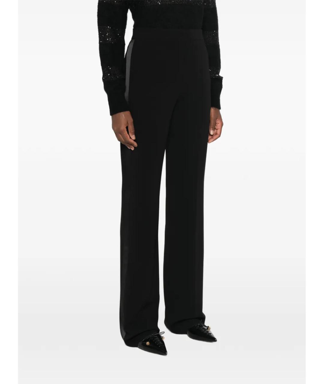 MAX MARA Черные ацетатные прямые брюки, фото 3