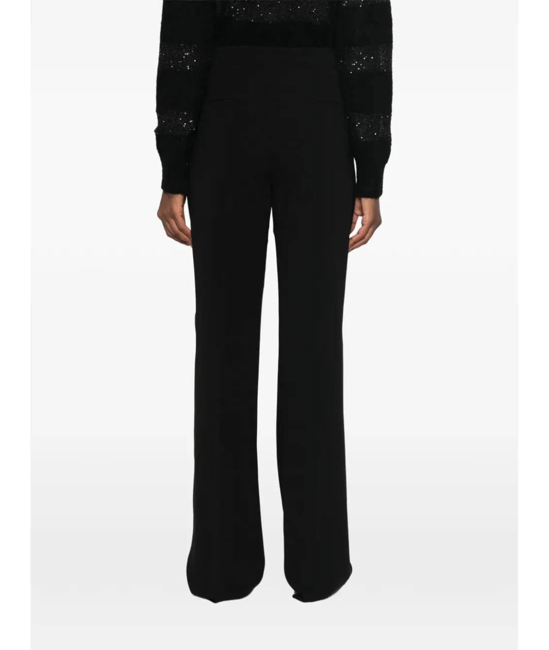 MAX MARA Черные ацетатные прямые брюки, фото 4