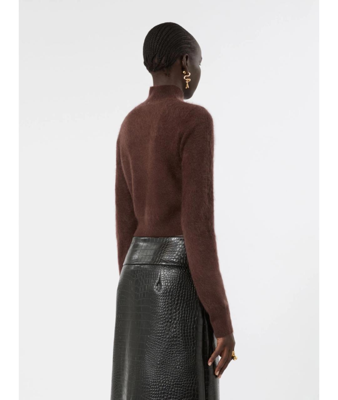 SPORTMAX Коричневый кашемировый джемпер / свитер, фото 4