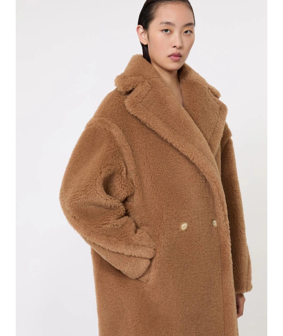 MAX MARA Коричневое шерстяное пальто, фото 5