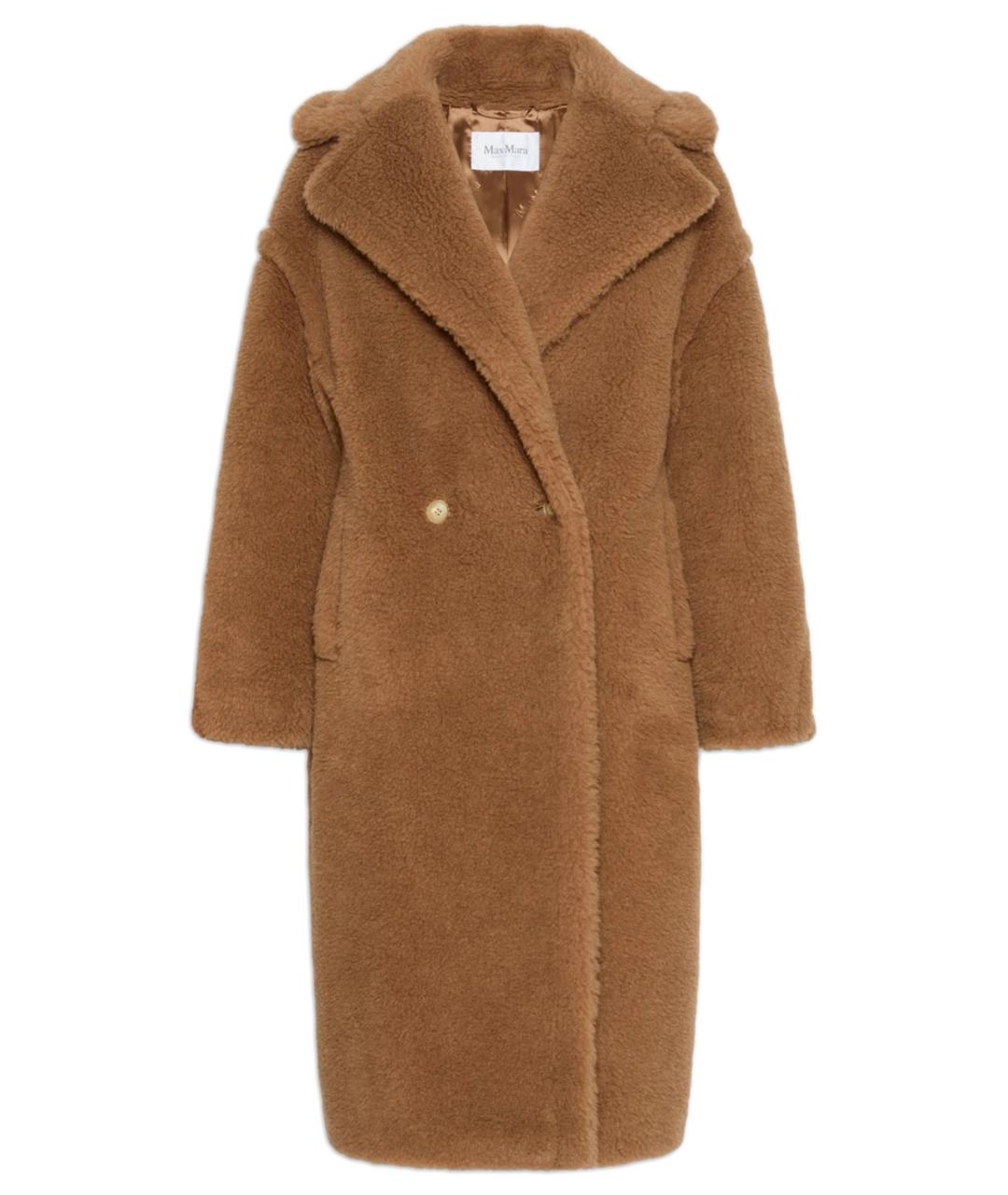 MAX MARA Коричневое шерстяное пальто, фото 1