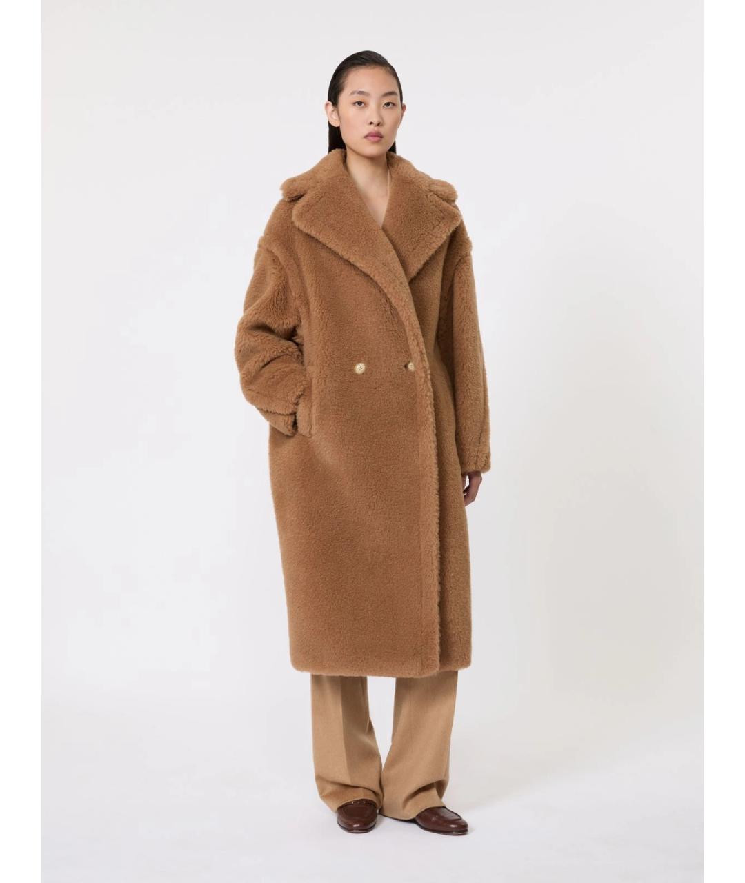 MAX MARA Коричневое шерстяное пальто, фото 3