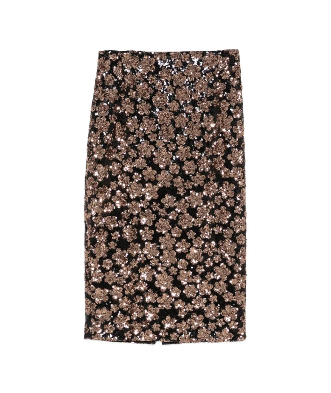 MAX MARA STUDIO Мульти полиэстеровая юбка миди, фото 1