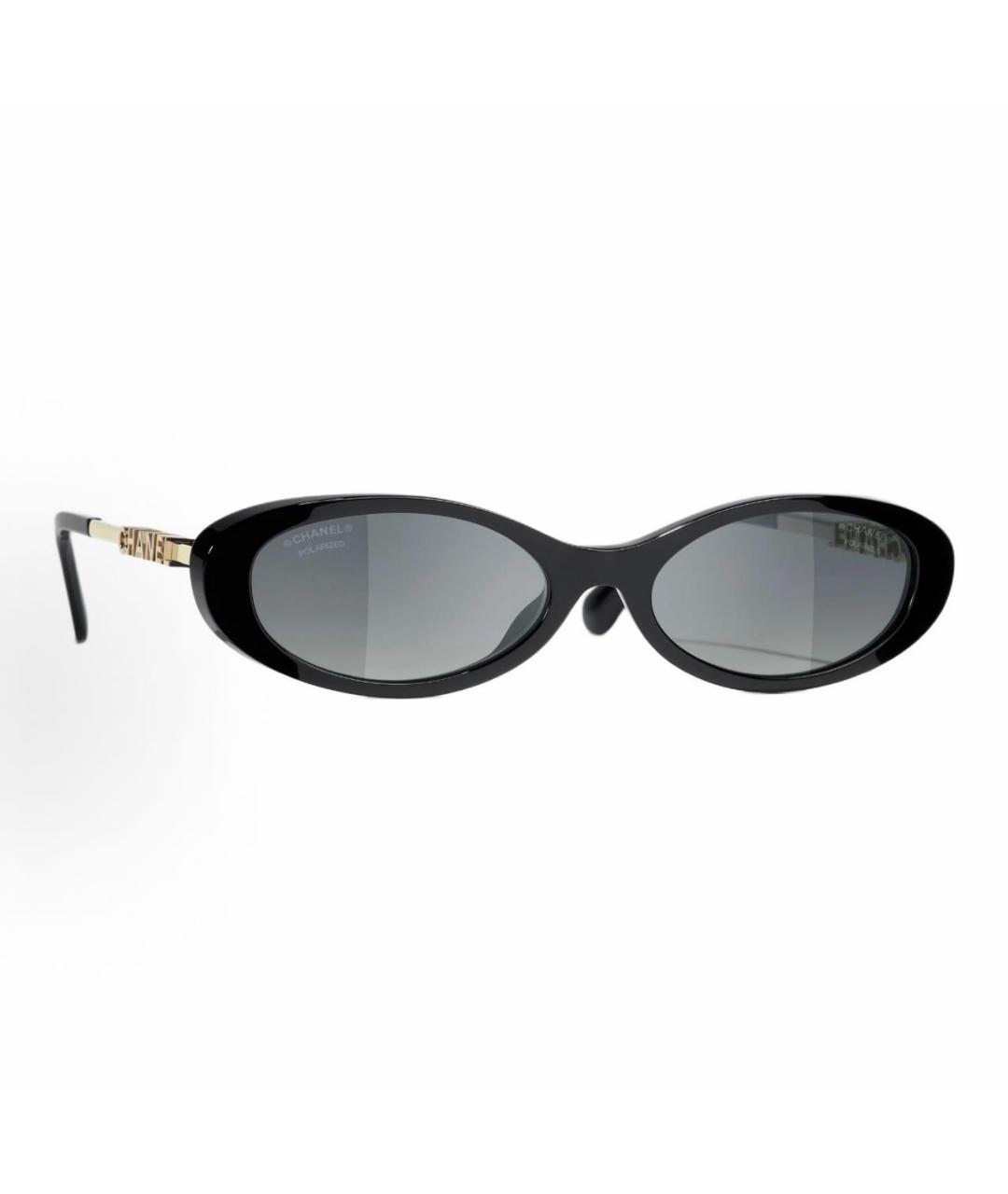 CHANEL Черные пластиковые солнцезащитные очки, фото 2