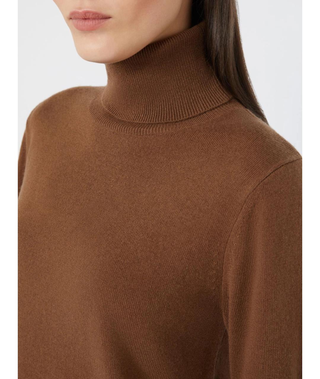 MAX MARA STUDIO Коричневый шерстяной джемпер / свитер, фото 5