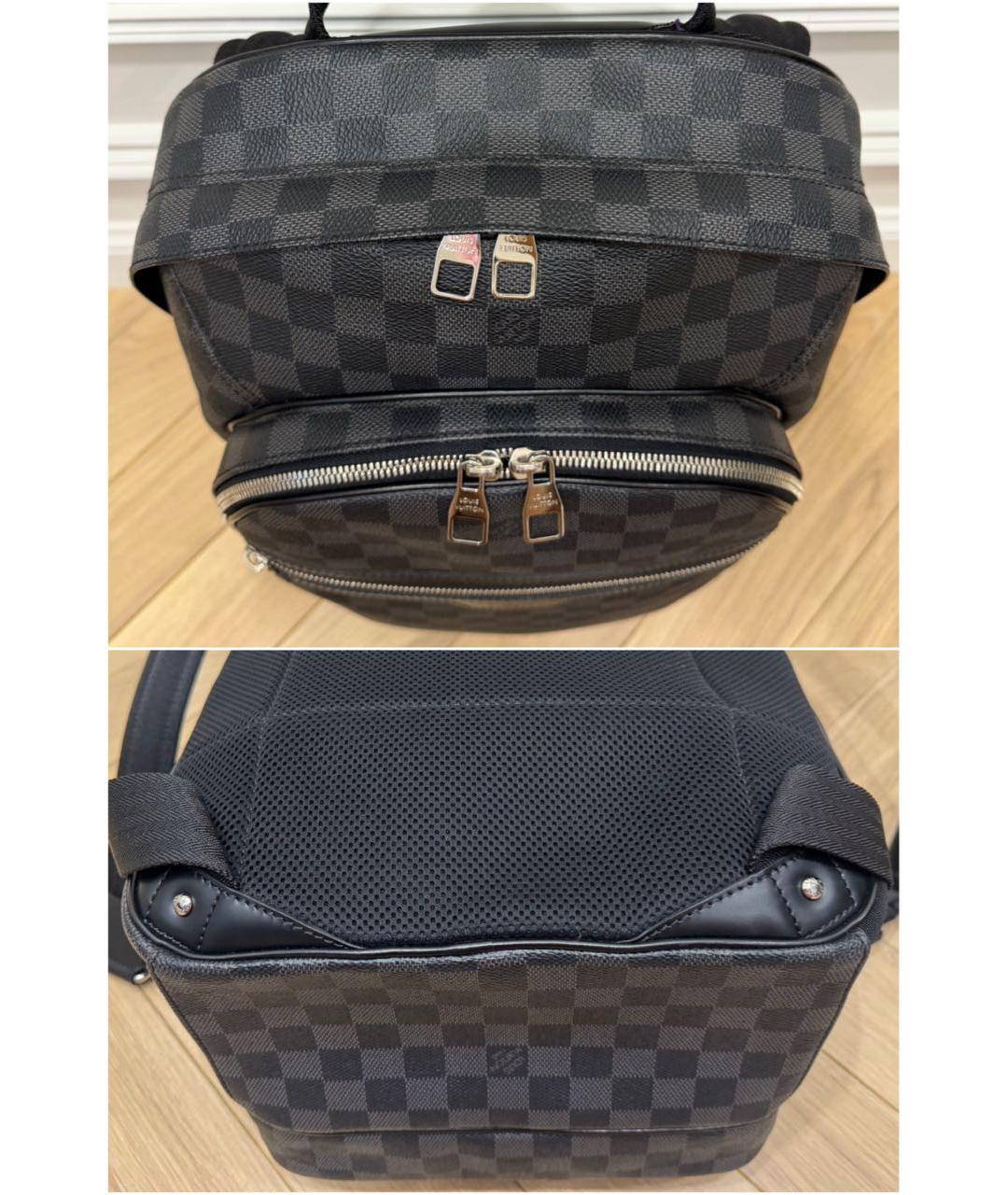 LOUIS VUITTON Черный рюкзак из канвы, фото 4