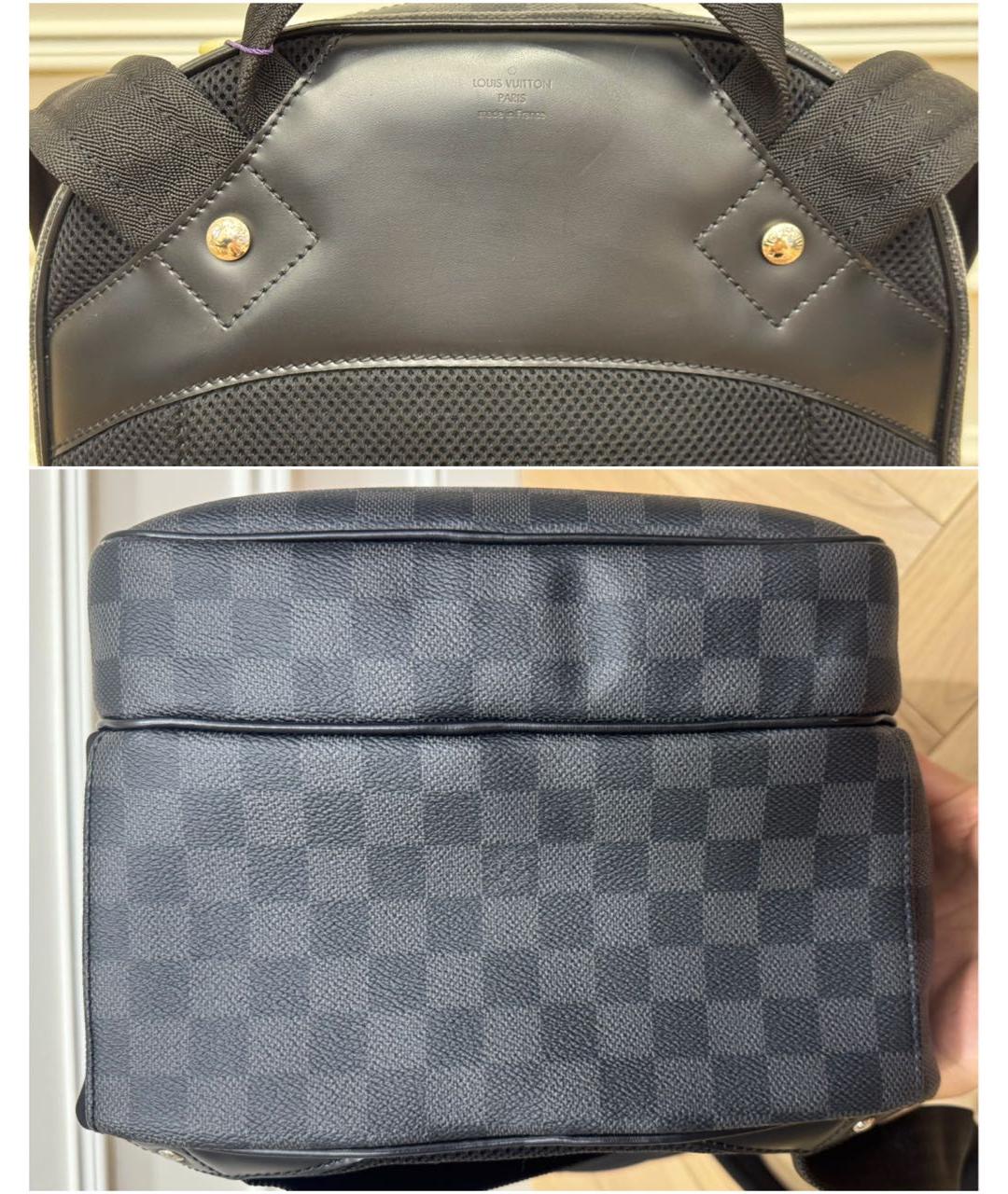 LOUIS VUITTON Черный рюкзак из канвы, фото 8