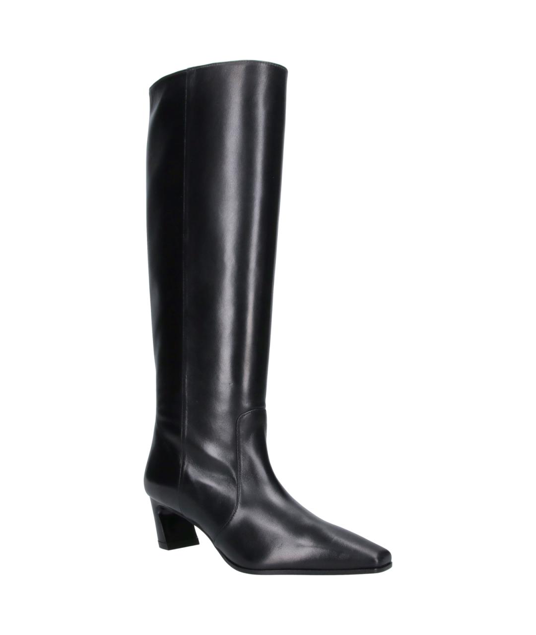 STUART WEITZMAN Черные кожаные сапоги, фото 2